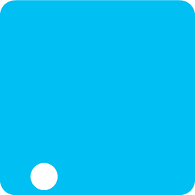 Light blue square background
